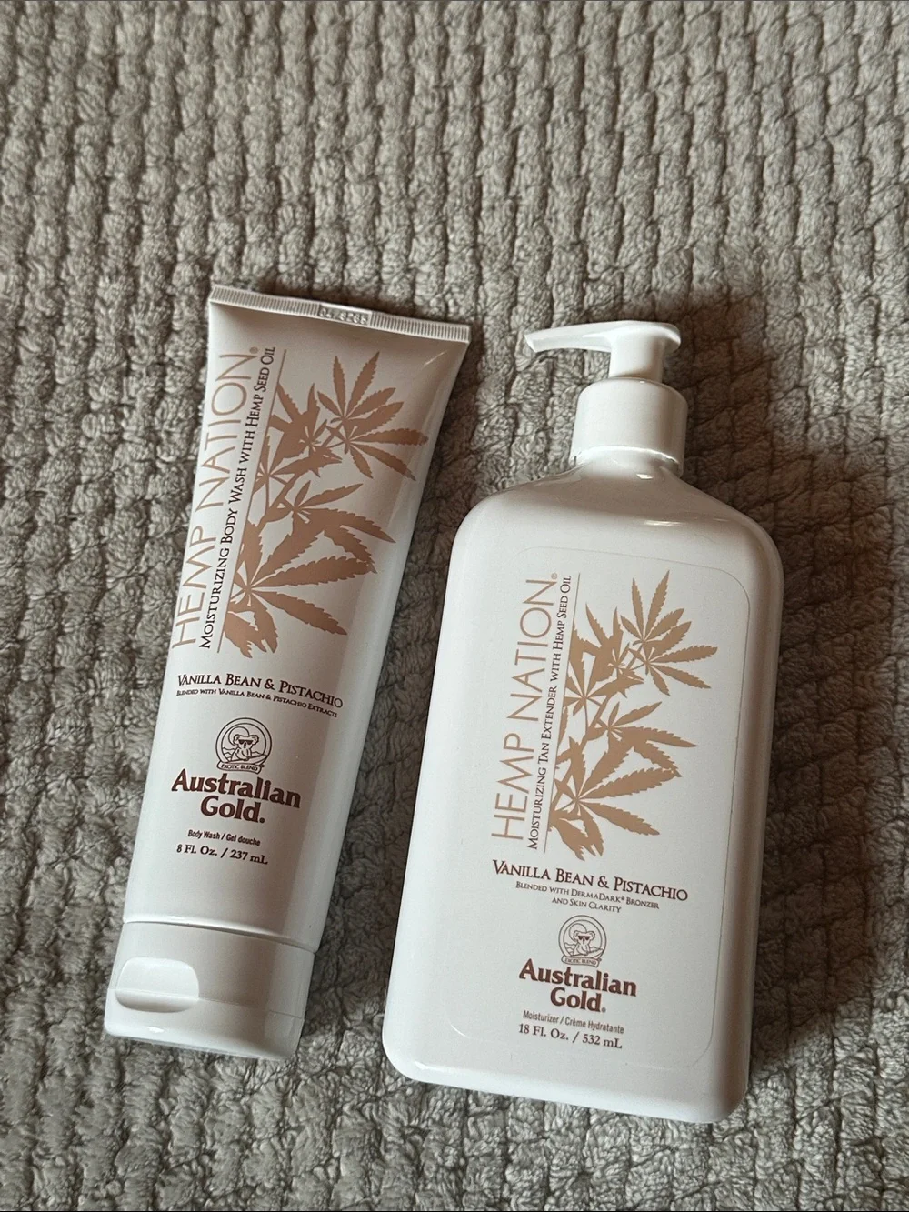 NEW Hemp Nation Vanilla Bean & Pistachio Moisturizing Body Lotion and Body Wash